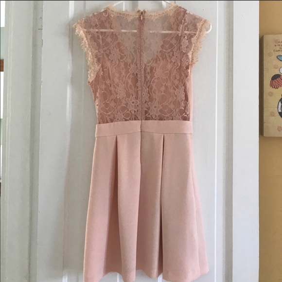 BCBG Blush Lace Dress - Picture 3 of 4
